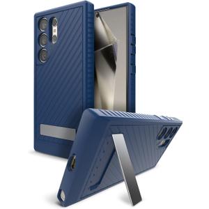 ZAGG Everest Samsung Galaxy S24 Ultra Case with Kickstand - Triple Layer Graphene-Infused Drop Protection up to 20ft, Eco-Friendly Design, Textured Grip, Navy Blue