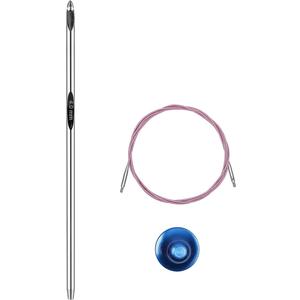 Tunisian Crochet Hook G, Size G6/4mm 24-Inch Flexible Tunisian Crochet Hooks Set with Cable Metal Aluminum Afghan Crochet Hook