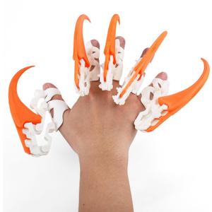Fidget Toys Adults Anxiety Relief Items Calm Down Supplies,Halloween Decor Decorations Costumes,3D Printed Action Figures,Articulated Claws Horror Cool Stuff Gadgets,Orange