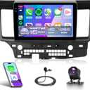 4Core 4G+128G Android 15 Car Stereo Radio for Mitsubishi Lancer 2008-2017, Rimoody Wireless Carplay Andorid auto Mirror Link 10'' INCELL Touchscreen GPS WiFi Bluetooth 5.0 FM/RDS EQ SWC Backup Camera