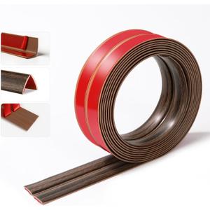 Bnell Flexible Wall Corner Trim, 1.57in Self Adhesive Corner Protector Strip, Peel and Stick Caulk Trim for Inside & Outside Corners, Floor Gap Cover Transition Strip (10FT,Fog Brown)