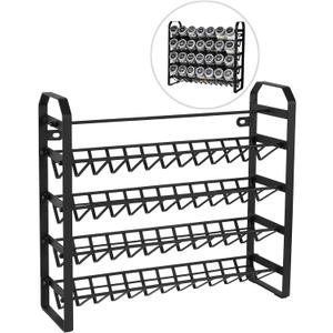 Spice Rack Organizer for Cabinet,4-Tier Spice Rack for 4oz Spice Jars Cabinet,Countertop, Pantry,Cupboard,Door or Wall Mount in Kitchen(Without Glass Jars)