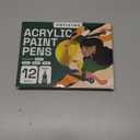 ARTISTRO 12 Fabric Paint Markers Medium Tip - Easy for All Ages & Levels - Acrylic Paint Pens for Fabric, Rocks, Paper, Wood, Canvas, Glass, DIY