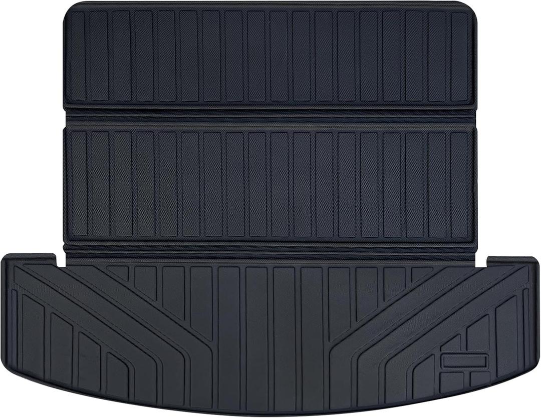 for Big Cargo Liners 2024 Hyundai Santa fe, Big Trunk Mat Floor Liners-Black. (Large Cargo Liners)
