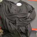 Alex Evenings Women's Slimming Long Length ¾ Sleeve Mother of The Bride Dress with Cascade Ruffle Skirt and Side Ruching, Black Ruffle, 8 M