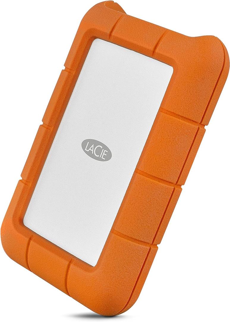 LaCie Rugged Thunderbolt USB-C 4TB External Hard Drive Portable HDD USB 3.0 compatible, Drop Shock Dust Water Resistant, Mac and PC Computer Desktop Workstation Laptop, 1 Mo Adobe CC (STFS4000800)