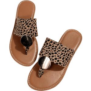 Verdusa Women's Leopard Print Flip Flop Sandals Casual Thong Sandals (6.5, Brown) Verdusa Women's Leopard Print Flip Flop Sandals Casual Thong Sandals (6.5, Brown)