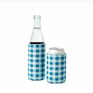 SDS for HD Designs Gingham Can Koozies, 2 Pcs, Pack of 5