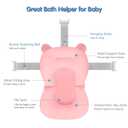 Colorlife Baby Bath Seat Support Net Infant Bathing Seat Support Mat, Comfortable Adjustable Non-Slip Three-Pointed Baby Shower Net Bathtub Sit Up Mesh for Newborn 0-12 Months-Pink(No Bathtub)