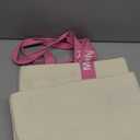 2 Pcs Embroidered Mahjong Canvas Tote Bags Large Empty Mah-Jong Tile Bag Mahjong Lover Accessories, Overnight Carryall (Stylish,Pink)