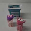 Tritan Kids Water Bottle Straw Top, Leak-Proof with Spout Cover and Carrying Loop 450 ML/15.2 oz Pack of 2 (RED/PINK)