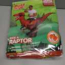 Spooktacular Creations Adult Inflatable Dinosaur Costume, Riding a Raptor, Printing T-rex Air Blow-ups with Light Eyes (Red)