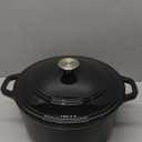 MELLERHOME 6 Quart Enameled Cast Iron Pot Dutch Oven, Heavy-Duty Oven-Safe up to 500 F, & Across All Cooktops, Casserole Dishes for Ovens, Bread Pan with Lid and Knob, Cast Iron Cookware, Black