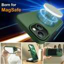 ORETECH Magnetic for iPhone 15 Case, [Compatible with MagSafe] [2 Pcs Screen Protectors] [15 FT Drop Protection] Frosted Translucent Back, Shockproof, Anti-Scratch - Green