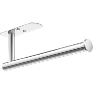 VAEHOLD Self Adhesive Paper Towel Holder Under Cabinet Mount, Wall Mounted Paper Towel Roll Holder for Kitchen, Bathroom, Wall - Stainless Steel (Bright Surface) (Polished Chrome)