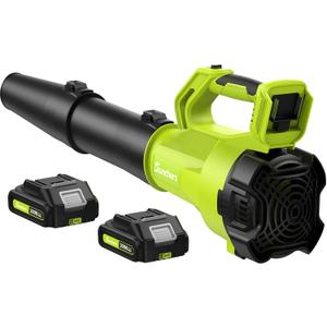 SUNCHERS Leaf Blower Cordless with 2 Batteries and Charger, Electric Battery Powered Cordless Leaf Blower, Portable Lightweight Handhold Blowers for Blowing Leaves, Patio Cleaning, Lawn Care and Dust