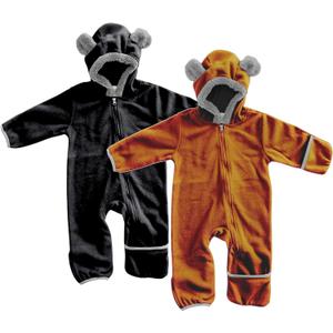 Cuddle Club Fleece Baby Bunting Bodysuit with Hood, Convertible Mittens & Booties, Car Seat Friendly, Soft & Warm, Easy Zip (2T, Bear - Black & Brown (2 Pack))