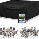 Wanocean Patio Furniture Covers Waterproof, Outdoor Furniture Cover with Storage Bag, Outdoor Table and Chair Cover for Rain, UV, Snow and Dust78" L x 78" W x 33" H