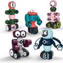 Gifts2U Magnetic Robots, 35PCS Magnetic Blocks Set for Kids with Storage Box, Stacking Robots Toy STEM Educational Playset for Boys and Girls Ages 3-6 Style A