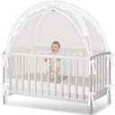 Crib Tent - Crib Net to Keep Baby in, Stop Baby from Climbing Out of Crib, Pop Up Baby Crib Tent with Durable Breathable Net Double Zipper Strong Rods Installation Convenience (Large, White)