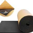 Neoprene Foam Padding with Adhesive Closed Cell Foam, Black Self Adhesive Foam Sheets Neoprene Foam Roll Padding for Gaskets Liner Crafts DIY, 12" Wide x 110" Long x 1/4" Thick