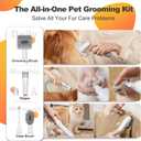 Afloia 6-in-1 Dog Grooming Kit, Pet Grooming Vacuum for Shedding, Dog Hair Vacuum with Clipper Nail Trimmer Grinder, Pet Brush Groomer at Home, Low Noise Cats Hair Remover, 1.5L Dust Cup, White
