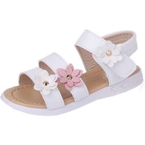 Vokamara Big Girls Fashion Strap Sandals Summer Shoes (1 Little Kid, X-white)