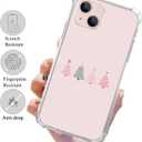 Cute Pink Christmas Tree Case Compatible with iPhone 13, Winter Christmas Case for iPhone 13 for Teens Men and Women, Cool TPU Bumper Phone Case Cover