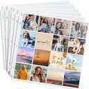 tutata 3x3 Photo Sleeves, 16-Pocket Scrapbook Refill Pages, Page Protectors Fit 12x12 3 Ring Album Binder, 25 Pack