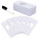 30 PCS Rectangular White Plastic Closet Dividers with a Bonus Marker, Writable and Reusable for Sorting Clothing Size, Color, Size 2” x 5.4’’(Inner Diameter 1.38”)