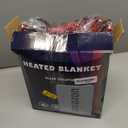 Electric Heated Sherpa Buffalo Plaid Christmas Throw Blanket with 8 Heating Levels & 8 Hours Auto Off, Fast Heating Warm Plush Washable Blanket with Over-Heat Protection, ETL Certification, Red (Throw-50" x 60")