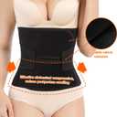 Trendyline Postpartum Belly Band,C Section Belly Binder,Abdominal Binder Post Surgery Girdle,Tummy Tuck Compression Wrap Waist Trainer (Black, Medium)