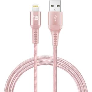 iPhone Charger Lightning Cable - [MFi Certified] Durable Braided Apple Lightning USB Cord for latest iOS including iPhone X/8/8Plus/ 7/7Plus/IPad Pro (Rose Gold)