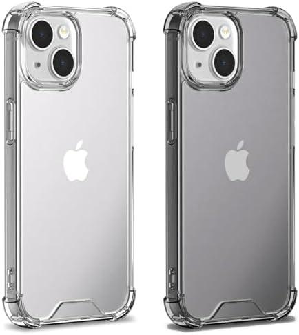 Pack of 3 2 Pack iEugen Compatible with iPhone 15 Pro Max Case Clear,Transparent [Military Grade Drop Protection] Slim Shockproof Phone Shockproof Bumper Slim Protection Cover Women Men 2023,Clear+Black