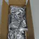 QWORK Chemistry Laboratory Stands Support Set, 2 Set Steel Lab Stand with Cast Iron Base, Rod 16" L with Burette Clamp and Flask Ring Clamps, 2 Retort Rings (Dia. 2"/2.8")