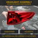 Dasbecan Outer Tail Light Compatible with Honda Odyssey 2018-2024