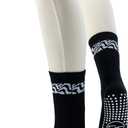 3 x Non-Slip Pilates Socks for Women with Grips  Barre, Yoga, Workout, Studio Grip Socks  Toeless, Breathable, Anti-Skid (One Size, Black)