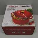 Mueller 6 Qt Enameled Cast Iron Dutch Oven, Heavy-Duty Casserole Dish and Braiser Pan with Lid and Stainless Knob, Safe for All Cooktops (Red)