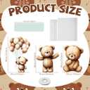 3 Pcs Baby Shower Birthday Decorations Large Cutouts Gender Reveal Sign 1st Birthday Party Centerpieces for Baby Shower Party Supplies Photo Booth Props Backdrops Decor(Brown Bear,Large)