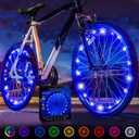 Activ Life 2-Tire Pack LED Bike Wheel Lights with Batteries Included, Get 100% Brighter and Visible from All Angles for Ultimate Safety and Style (Blue)