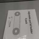 4-piece pot lid rack, pot lid storage container suitable for lids ranging from 6 inches to 14 inches, adhesive wall mounted pot lid storage, suitable for kitchen cabinets and cabinet doors (White)