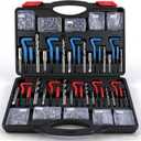314Pcs Thread Repair Kit, Metric Helicoil Repair Kit with HSS Drill Bits Inserts Taps Break Off Tools: M5 M6 M8 M10 M12, SAE Helicoil Kit: 1/4" 5/16" 3/8" 7/16" 1/2"