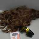 Men's Long Wavy Blonde Wig Natural Looking Synthetic Hair Wigs and Glasses for Costume Halloween Party