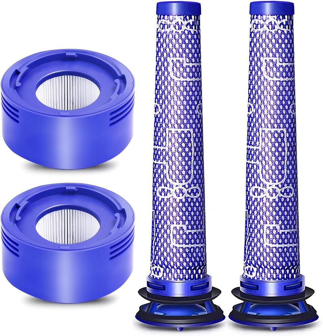 Vacuum Filter Replacement Kit for V7, V8 Animal and V8 Absolute Cordless Vacuum, 2 Pre Filter, 2 Post Filter, Replaces Part # 965661-01 & 967478-01