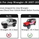 RT-TCZ Front and Back Floor Foot Mats TPE Floor Carpet Liner Slush Mat Accessories for Jeep Wrangler JKU 4 Door 2007-2017