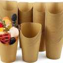 CAMKYDE 100 Pcs French Fries Holder, 12oz Disposable Paper French Fry Cups Charcuterie Cups for all Occasions (12oz) | Disposable, Charcuterie Cups, for all Occasions