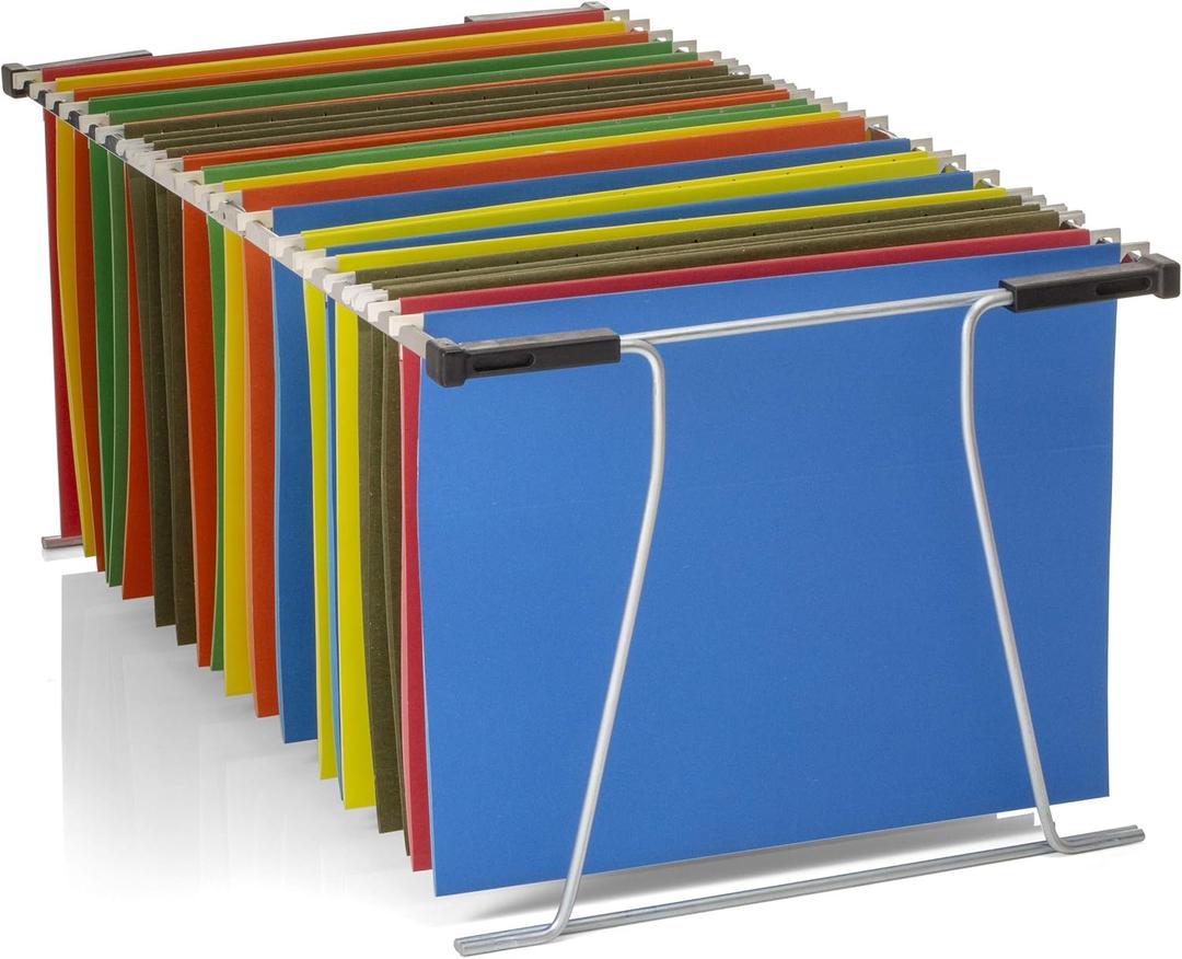 Officemate Universal Hanging File Frame, Letter and Legal Size, Rails 24 to 27, Steel, 1 Set 