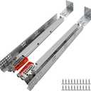 LONTAN 18 Inch Undermount Drawer Slides Heavy Duty Soft Close Bottom Mount Drawer Glides 1 Pair Full Extension Kitchen Cabinet Rails 100lb Capacity Rails
