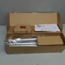 KAMANINA Curtain Rods for Windows 66 to 120, 1 Inch Decorative Silver Curtains Rod Set, Heavy Duty Long Drapery Rods With Crystal Netted Texture Ends, 32-120"