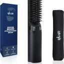 Premium Beard Mini Straightener Brush, Professional Straightener Brush for Men, Rechargeable 6400 mAh Straightening Tool Heated Comb, for Short & Long Beards for Home and Travel